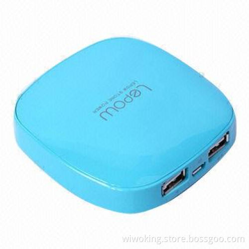 6,000mAh Large Capacity Portable Power Bank with 2 USB Ports for iPhone/iPad